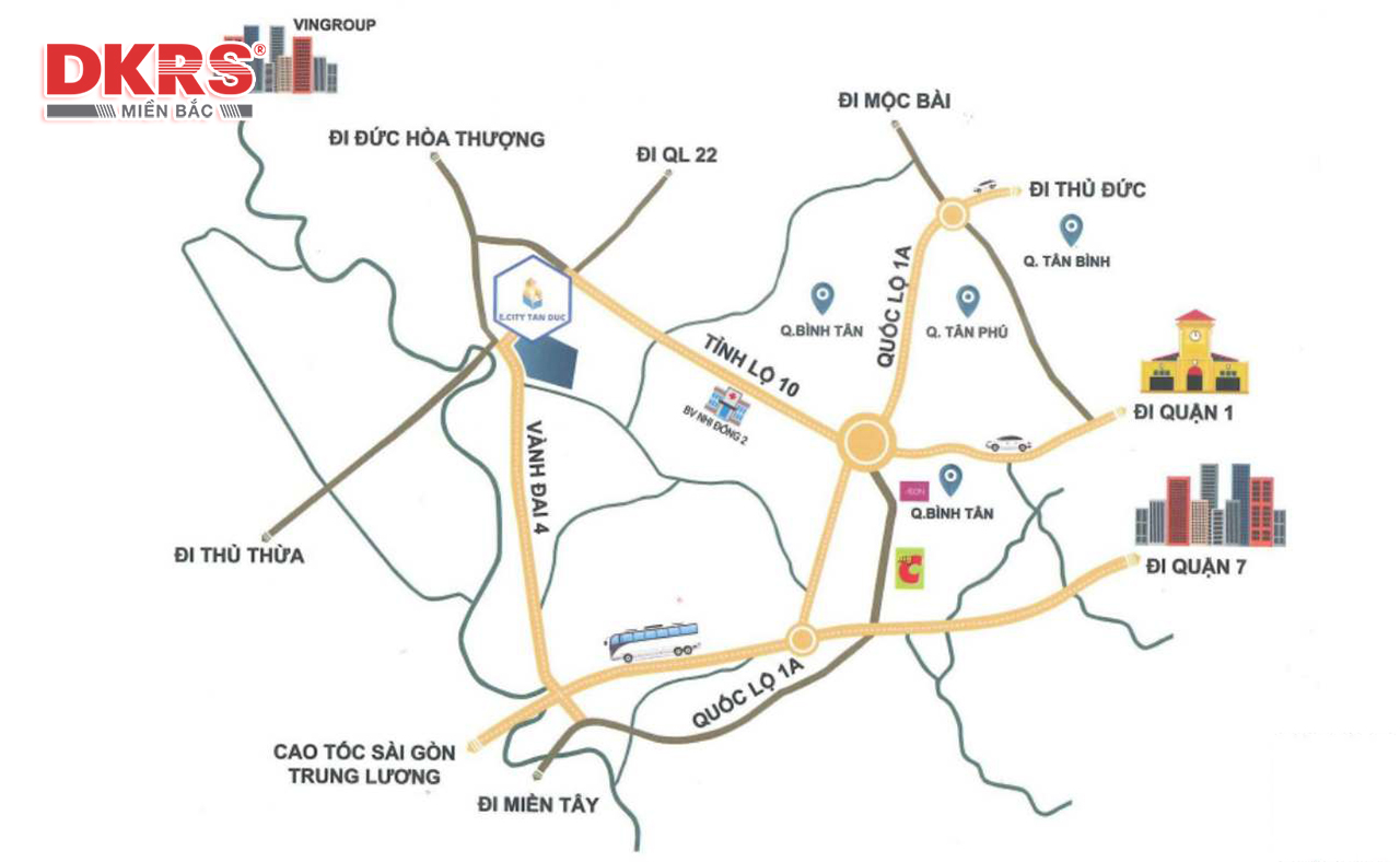 Phân tích vị trí E.City Tân Đức