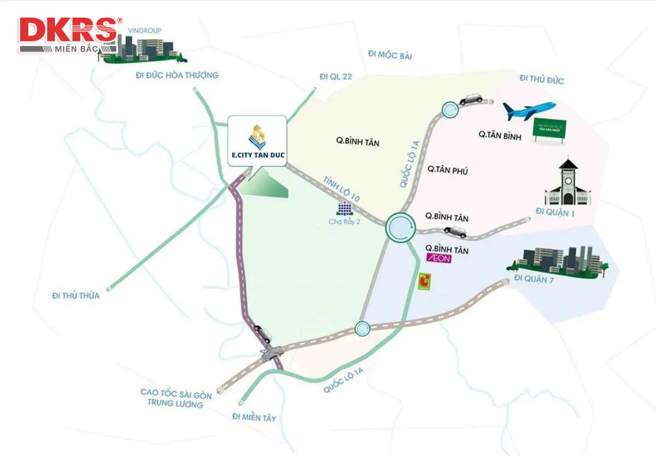 Phân tích vị trí E.City Tân Đức